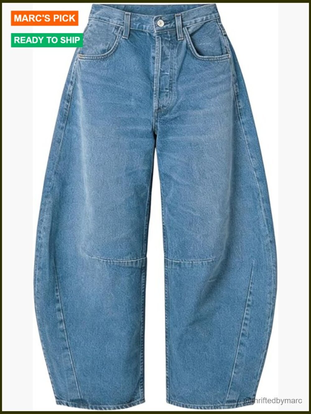 Wide Leg Barrel Jeans Y2K Boyfriend Baggy Denim Pants Mid-Low Rise